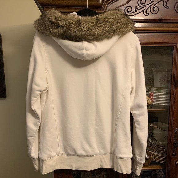 LL Bean Fleece Lined Sweatshirt Hoodie Jacket - Picture 4 of 5